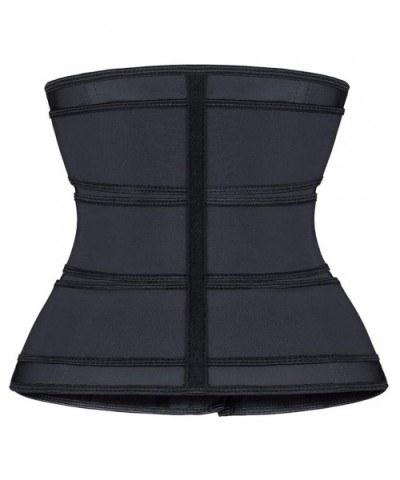 Women's Waist Trainer Weight Loss Corset Trimmer Belt Waist Cincher Body Shaper Slimming Sports Girdle - 17black - CI199GO2H2...