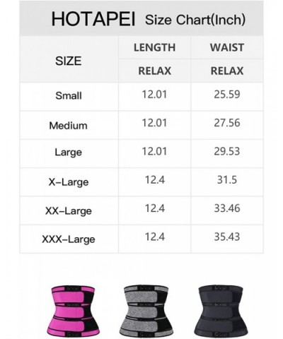 Women's Waist Trainer Weight Loss Corset Trimmer Belt Waist Cincher Body Shaper Slimming Sports Girdle - 17black - CI199GO2H2...