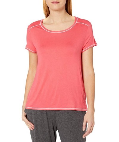 Women's Jersey Sleep Tee - Coral - CY12NUQ5VL7 $19.30 Tops