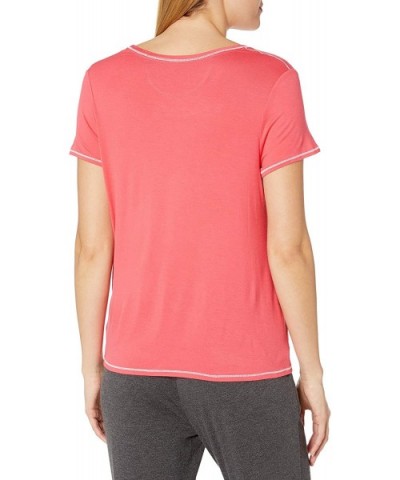 Women's Jersey Sleep Tee - Coral - CY12NUQ5VL7 $19.30 Tops