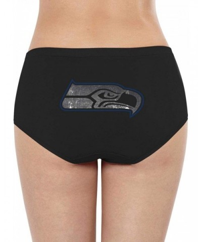 Women's Cotton Stretch Bikini Underwear Breathable Comfortable Panties - Seattle Seahawks Black - CO192SE4G69 $27.42 Panties