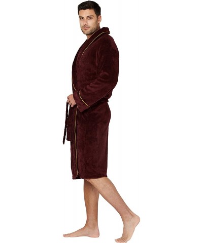 Mens Alexander Julian Colours Cozy Plush Robe - Port Royale - CG18IZLUQ69 $41.83 Robes