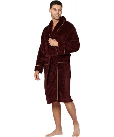 Mens Alexander Julian Colours Cozy Plush Robe - Port Royale - CG18IZLUQ69 $41.83 Robes