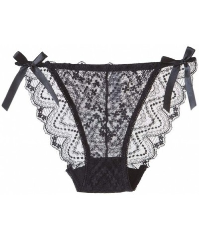 Fashion Fashion Sexy Lingerie Lace Brief Underpant Sleepwear Underwear M-XL - Black - CI1960873DY $9.82 Thermal Underwear