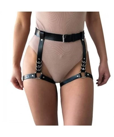 Punk Leg Harness Black Body Garters Waist Garter Belt for Women and Girls - CN199GGKK8A $18.98 Garters & Garter Belts