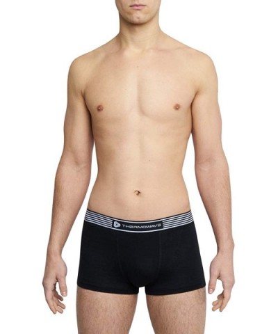 Merino Life/Mens Ultra Fine Merino Wool Boxer Briefs - Black / Hipsters 990 - CZ18YD4HL0T $56.69 Boxer Briefs