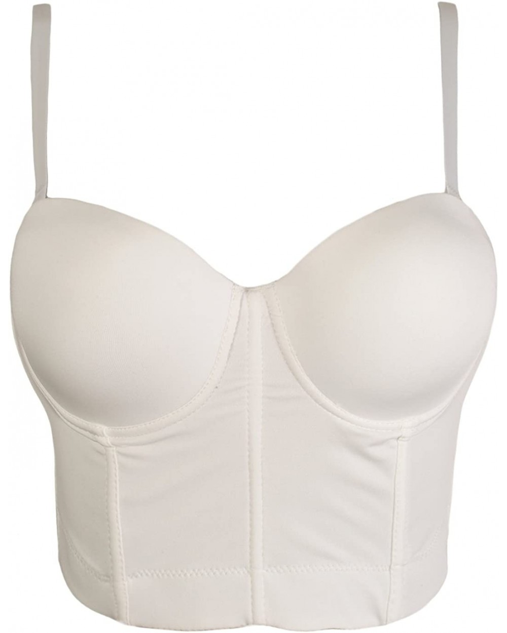 Women's Basic Smooth Push Up Bustier Club Party Crop Top Bra - White - CN12HDX9VKN $33.65 Bras