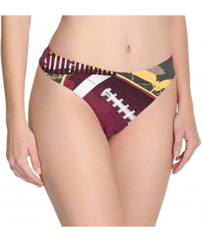 Women's Thongs Underwear American Football Pattern High Cut T-Back Panties(XS-3XL) - Style 1 - CH18Q65NS6M $37.70 Panties