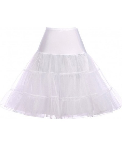 Women 50s Petticoat Skirts Tutu Crinoline Underskirt CL8922 - 2-pack（white+red） - CV18M5CTXTU $33.84 Slips