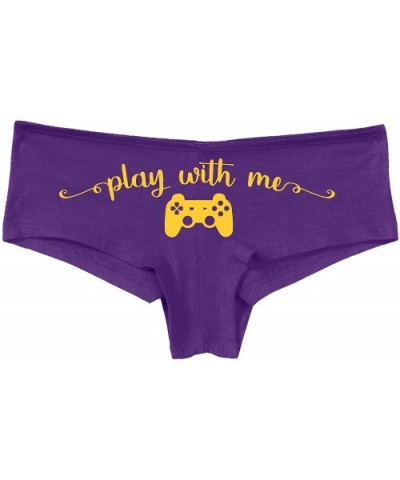 Play with Me Video Game Sexy Gamer Girl Cute Purple Panties hot - Yellow - CA18SUA67AT $21.98 Panties