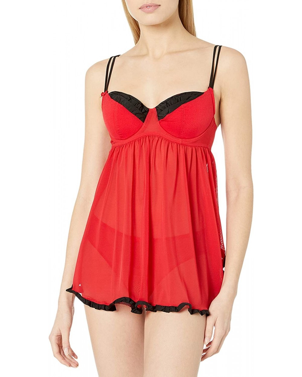 Women's Trixie Babydoll - Tango Red - CX12GMC0187 $53.22 Baby Dolls & Chemises