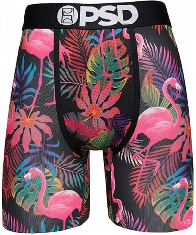 Men's Flamingo Leaves Boxer Brief Underwear - Multicoloured - C919C2SA6XS $39.05 Boxer Briefs