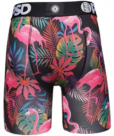 Men's Flamingo Leaves Boxer Brief Underwear - Multicoloured - C919C2SA6XS $39.05 Boxer Briefs