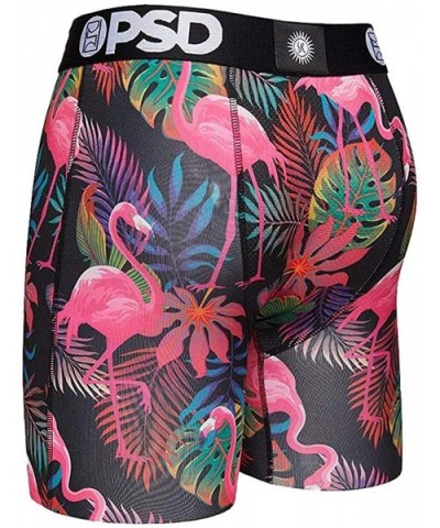 Men's Flamingo Leaves Boxer Brief Underwear - Multicoloured - C919C2SA6XS $39.05 Boxer Briefs