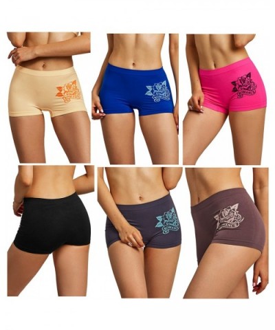 Women Seamless Stretch Boy Shorts Panties Various Styles - Romance - CQ18EE3XYXS $23.45 Panties