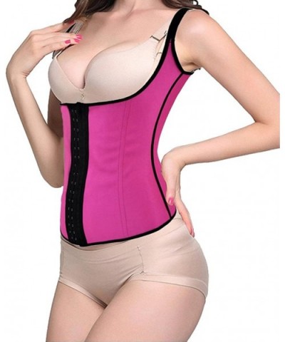 Women's Latex Waist Trainer Sport Shapewear Underbust Corset Workout Cincher Body Shaper Vest - Red - CE1862U4NLS $35.26 Bust...