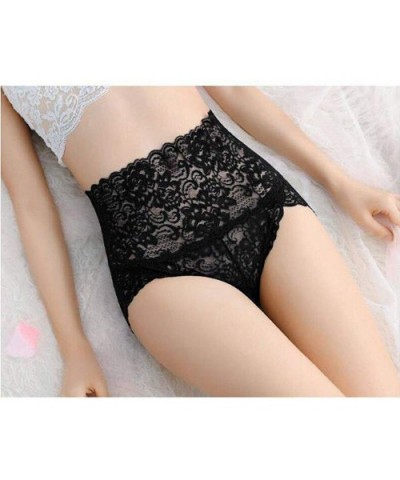 Rosie All Lace Briefs Sexy Briefs High Waist Underwear Pack of 2 - Black - CV190E3ET7Y $20.67 Panties