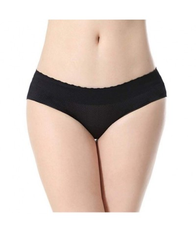 Women Underpant Women Padded Seamless Butt Hip Enhancer Panties Air Permeability Underpant Traceless Buttocks Pants - Black -...