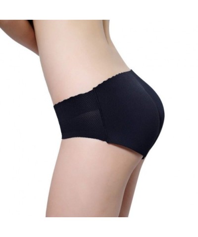 Women Underpant Women Padded Seamless Butt Hip Enhancer Panties Air Permeability Underpant Traceless Buttocks Pants - Black -...