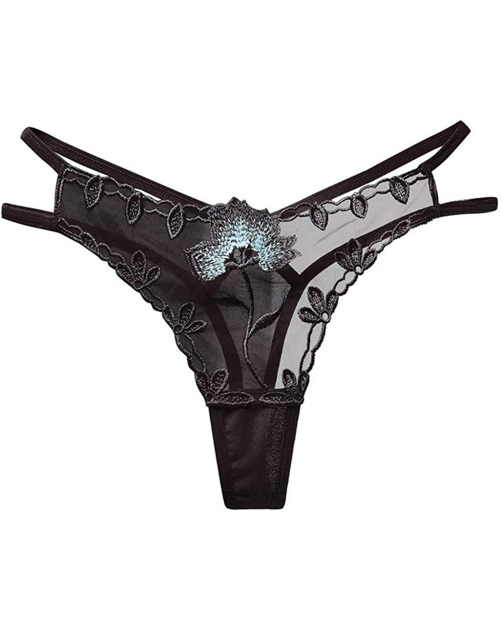 Women Floral G-String Sexy Lace Cut Out Thong Ladies Panties Briefs Underwear for Passion Night - Black - CG19DE7NL6H $13.05 ...