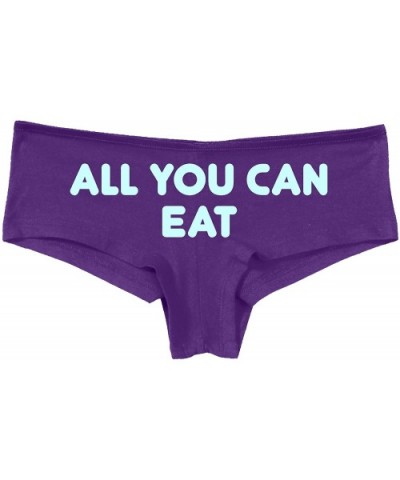 All You Can Eat give The hint it Aint Gonna Lick Itself Purple - Baby Blue - C218STU2LOG $20.49 Panties