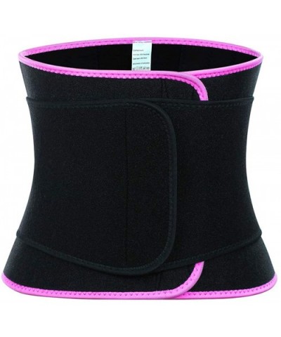 Womens Neoprene Waist Cincher Belt Weight Loss Sauna Waist Shaper Workout Belt - Black-pink - CL18WAMT273 $51.24 Shapewear