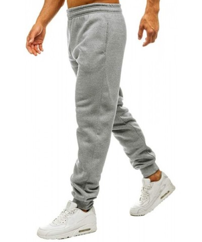 Mens Autumn Winter Tracksuit Patchwork Sweatshirt Top Pants Sets Sports Suit - Gray - CS18YK9UZ0E $50.46 Sleep Sets