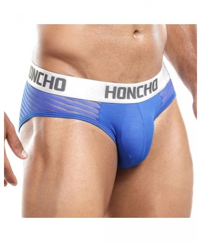 Men's Designer Micro Back Brief Soft Sheer Fashionable Underwear - Royal Blue - CD18OZRGQXY $15.50 Briefs