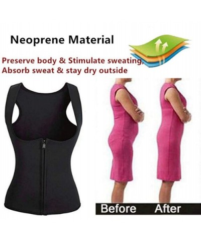 Women Waist Trainer Corset Three-Breasted Zipper Body Shaper Cincher Tank Top - 2 - C9193ROL7Z3 $21.25 Shapewear