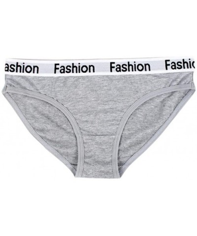 Women Letter Print Underwear Fashion Sports Brief Comfortable Casual Underpant - Gray - CR194N799U9 $10.95 Baby Dolls & Chemises