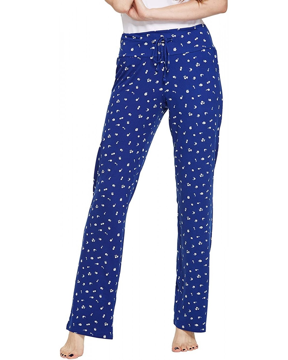 Women's Casual Lounge Pants - Blue Print - CJ18Z68WY88 $21.41 Bottoms