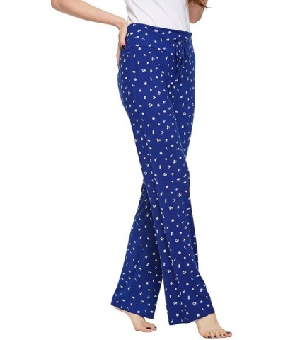 Women's Casual Lounge Pants - Blue Print - CJ18Z68WY88 $21.41 Bottoms