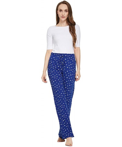 Women's Casual Lounge Pants - Blue Print - CJ18Z68WY88 $21.41 Bottoms