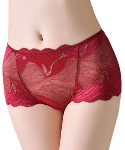 Lingerie for Women for Sex New Womens Sexy Lingerie Solid Color lace Briefs Underwear Panties Underpants - Wine - CI18AH088HL...