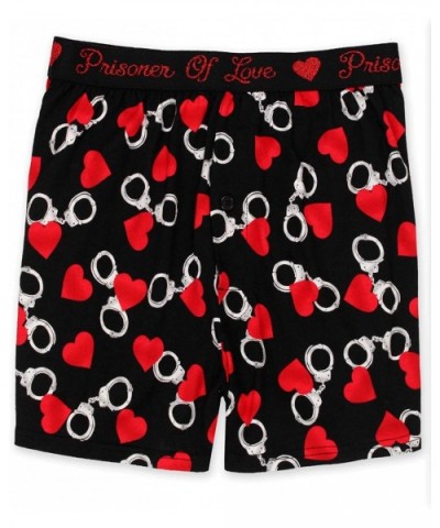 Novelty Love Style Men's Boxer Shorts - Black/Red - CW18K6T4TM8 $25.78 Boxers