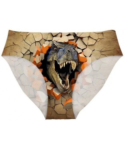 Funny Underwear for Women 3D Cute Alpaca Panties Hipster-Panties Low Waist Sexy Ladies Panties - Dinosaur - CQ18ME35ALG $16.5...