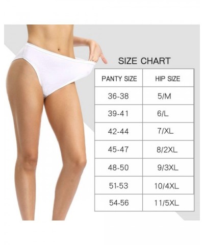 Women's Plus Size Underwear High-Cut Briefs Panties 3 Pack Cotton Stretch - White - CT18TEGZMZ4 $22.00 Panties