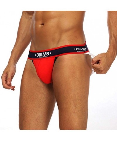 Men Sexy Underwear Letter Printed Boxer Briefs Shorts Bulge Pouch Underpants - Red - CH18O3XU0I7 $20.56 Boxer Briefs