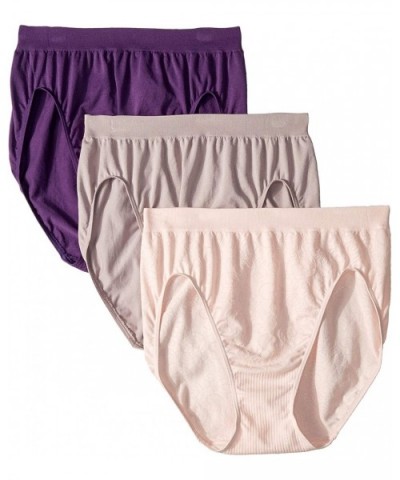 Comfort Revolution Microfiber Hi-Cut Panty 3-Pack - Pink/Steel/Purple - CU18ORT60UU $45.67 Panties