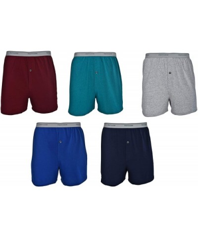 Men's 5-Pack Soft Stretch Knit Boxer - Colors May Vary - Assorted Color - CW12HFATT7D $42.22 Boxers