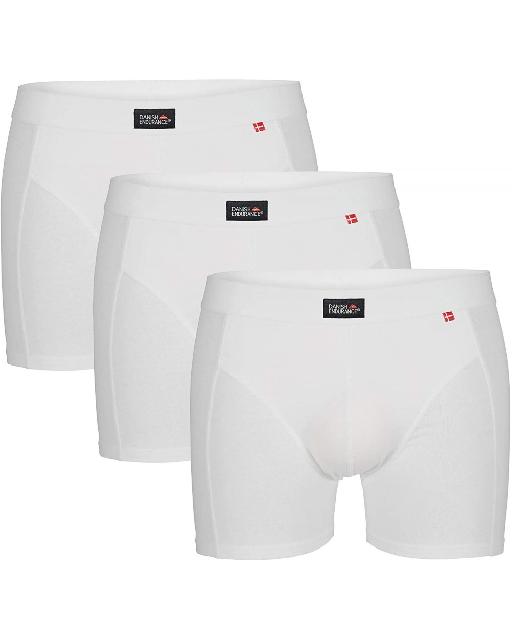 Men's Cotton Trunks 3-Pack- Stretchy Soft Fitted Boxer- Classic Fit Underwear- Comfortable Boxer Shorts - White - C8194XCXETR...