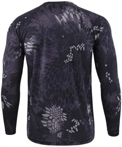 Men's Camouflage Outdoor Tactical Quick-Drying Long Sleeves Shirt Workout Bodybuilding Muscle Top - Black - CM19DHXXHH7 $31.2...