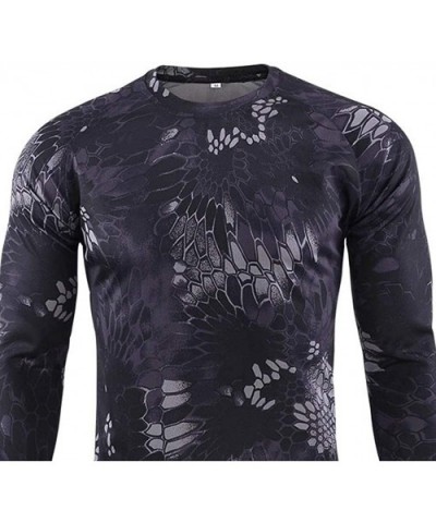 Men's Camouflage Outdoor Tactical Quick-Drying Long Sleeves Shirt Workout Bodybuilding Muscle Top - Black - CM19DHXXHH7 $31.2...