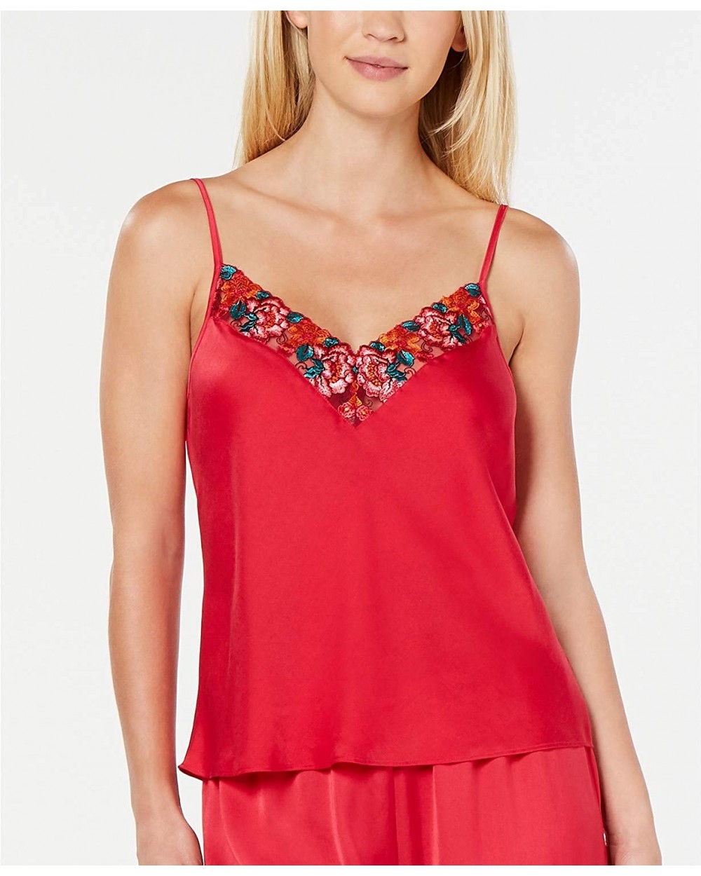 Embroidered Pajama Camisole (Love Potion- Medium) - CA19DD36Z2G $40.02 Camisoles & Tanks