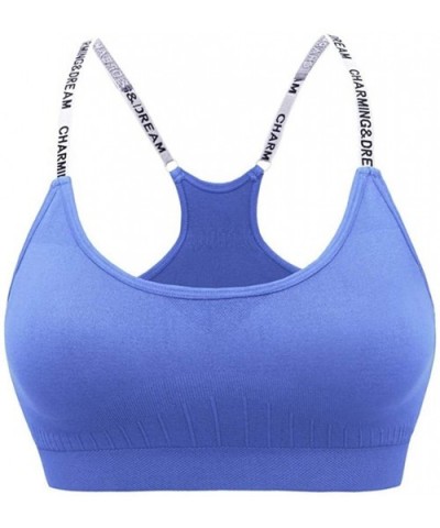 Women Sexy Bras Sports Bras Padded Seamless High Impact Support for Yoga Full Cup Bras Lingeries - Blue - CX18SD2RLYT $14.98 ...
