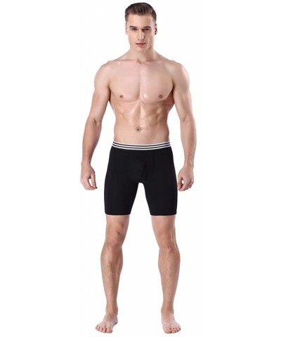 Men's Boxer Briefs Sports Trunks Sexy Underwear Shorts Bulge Pouch Modal Ice Silk Underpants - Black - C8180E8TLZM $16.72 Box...