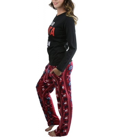 Women's Top with Text and Drawstring Bottom Pajama Set - Dear Santa I Can Explain - C112N26CY8W $26.86 Sets