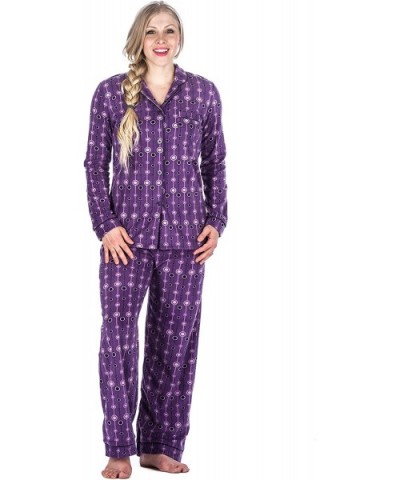 Fleece Pajamas Women Warm Winter Pajamas - Bubbles - Purple - CD11U642PQJ $54.52 Sets