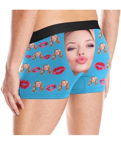 Custom Men's Funny Face Novelty Boxer Briefs Shorts Lips Printed with Photo (XS-XXXL) - Multi 06 - CT18UWIGUXA $40.61 Boxer B...