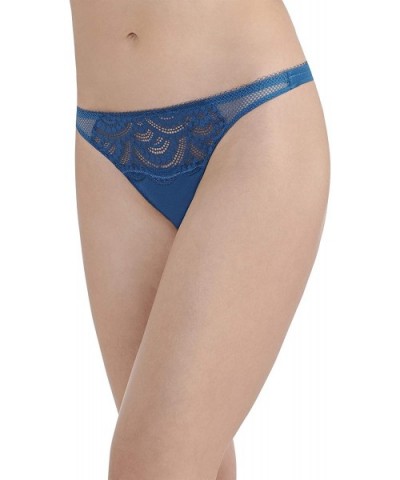 Women's Sporty Glam Lace Thong Panty 18350 - Lazy River - CR18IE3L930 $13.46 Panties